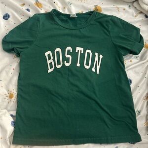 SHEIN Green Boston Kids Tee